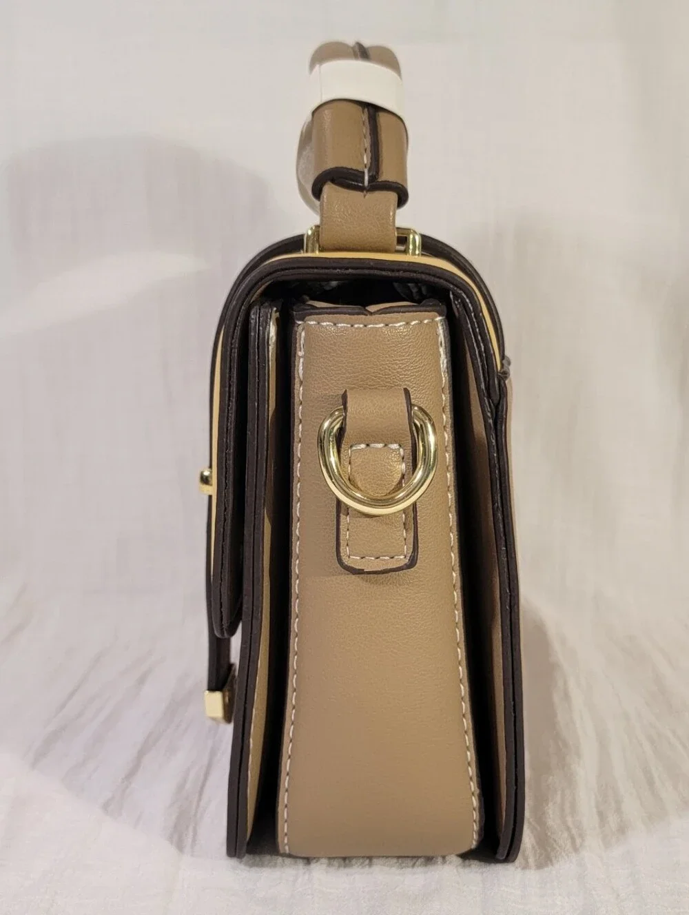 Robo & Tifeni Yellow And Khaki Mini Top Handle Crossbody Bag NWT